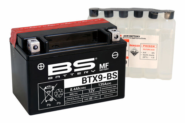BS Battery Maintenance -vrije batterij met zuurpakket -BTX9 -B