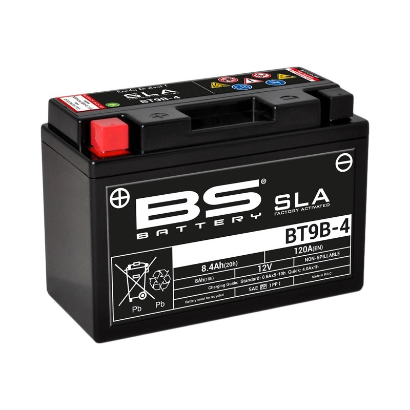 BS BATTERY SLA BATTERY MAINTENANCE FREE FACTORY ACTIVATED - BT9B -4