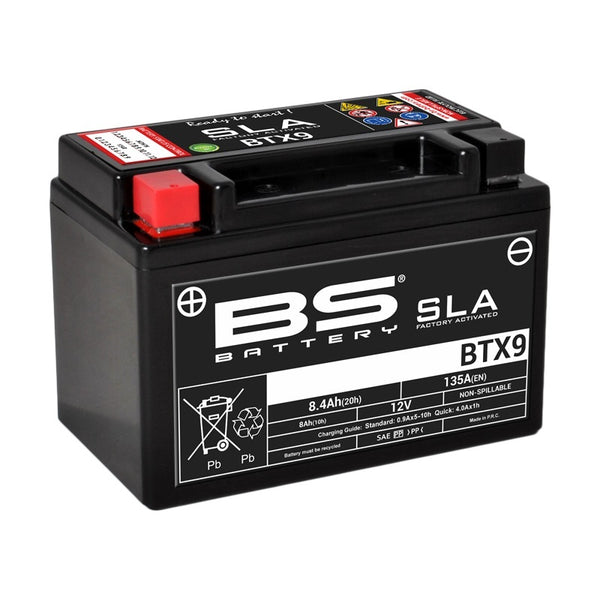 BS Battery SLA Battery Maintenance -Free Factory Activated - BTX9