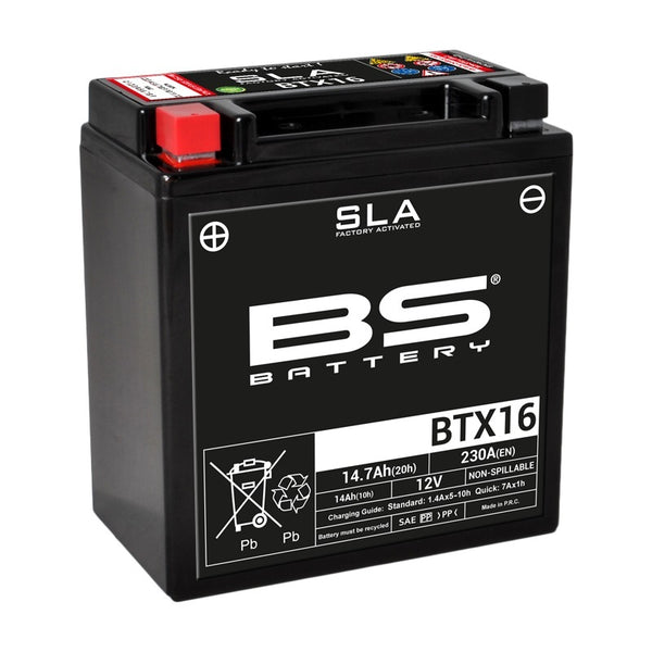 BS Battery SLA Battery Maintenance-Free Factory Activated - BTX16 