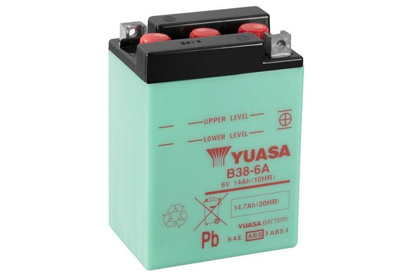 Yuasa conventionele batterij zonder zuurpakketten - B38-6A