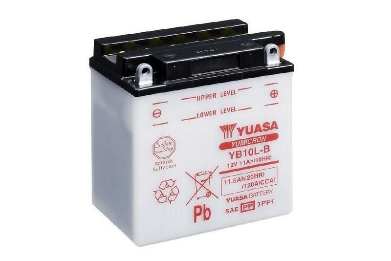 Yuasa -batterij conventioneel zonder zuurpakket - YB10L -B