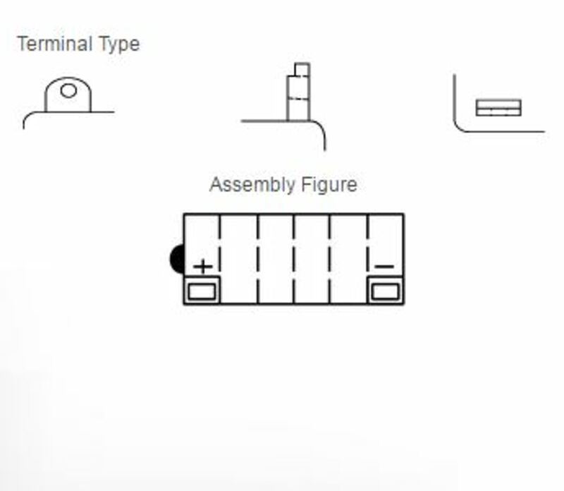 Yuasa-batterij conventioneel zonder zuur pack-12N12A-4A-1