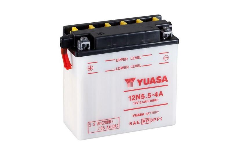 Yuasa -batterij conventioneel zonder zuurpakket - 12n5.5-4a