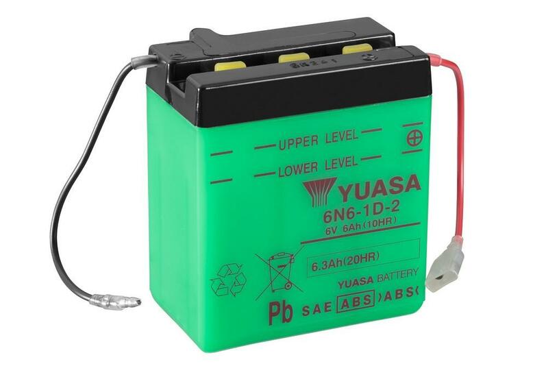 Yuasa Battery conventioneel zonder Acid Pack-6N6-1D-2