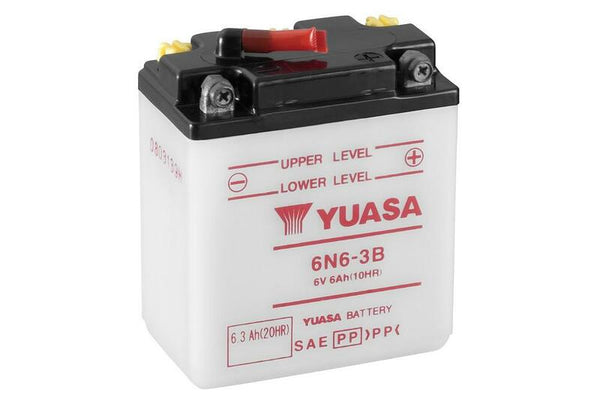 Yuasa conventionele batterij zonder zure pakketten - 6N6-3B