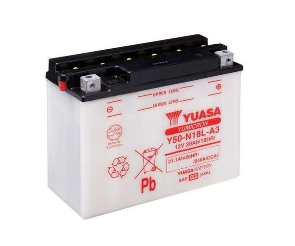 Yuasa conventionele batterij zonder zuurpakket-y50 N18L-A3