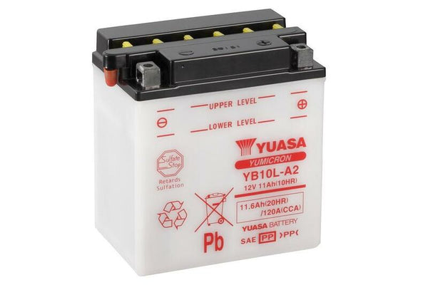 Yuasa conventionele batterij zonder zuurpakket - YB10L -A2