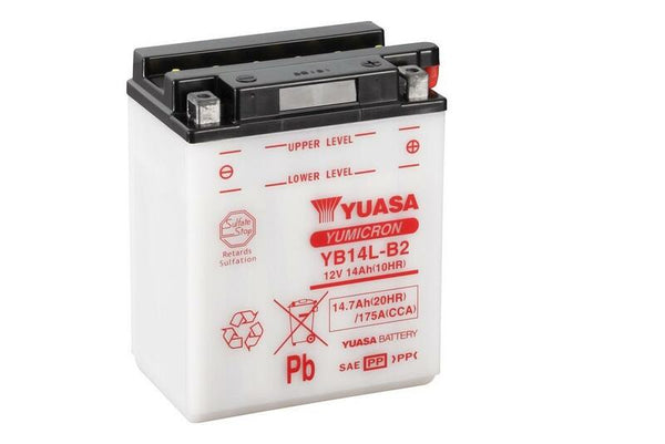 Yuasa conventionele batterij zonder zuurpakket - YB14L -B2