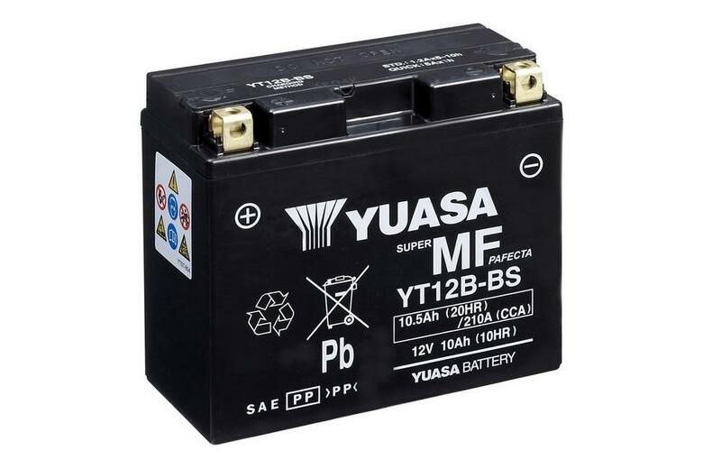 Yuasa Battery Maintenance Free met Acid Pack - YT12B -B