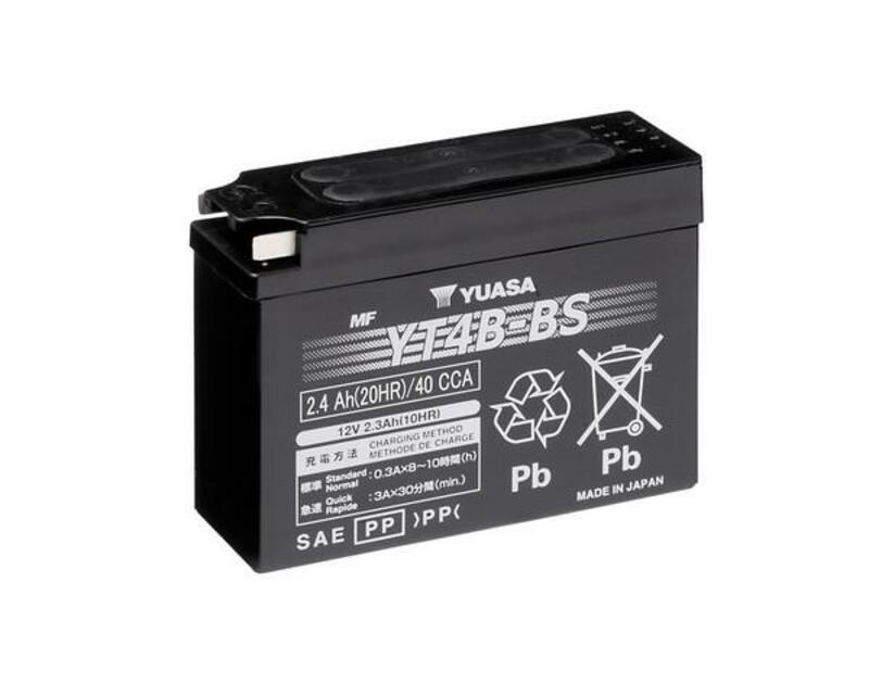 Yuasa Battery Maintenance Free met Acid Pack - YT4B -B