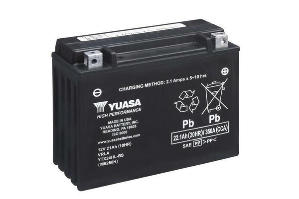 Yuasa onderhoud -vrije batterij met zuurpakket -YTX24HL -B