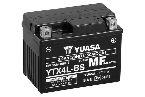 Yuasa onderhoud -vrije batterij met zuurpakket -YTX4L -B