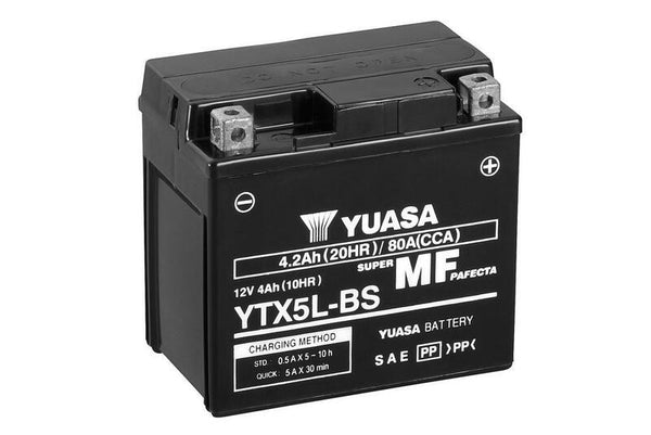 Yuasa onderhoud -vrije batterij met zuurpakket -YTX5L -B