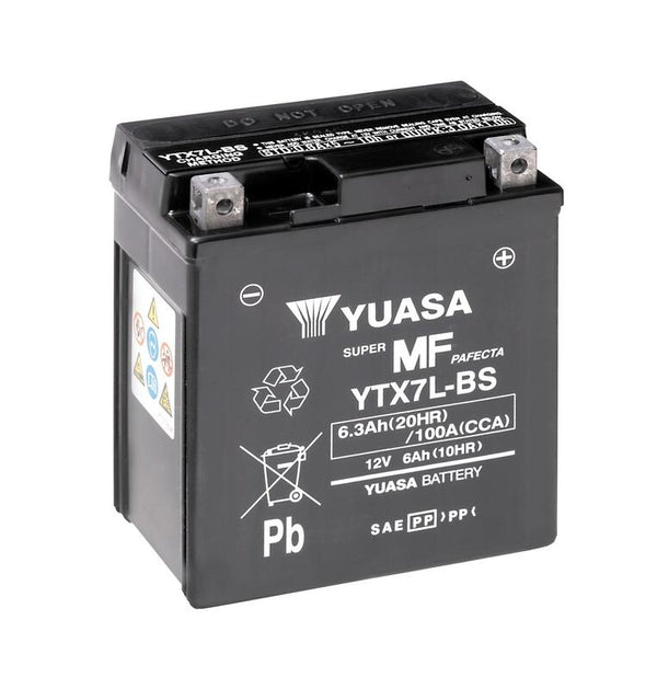 Yuasa onderhoud -vrije batterij met zuurpakket -YTX7L -B