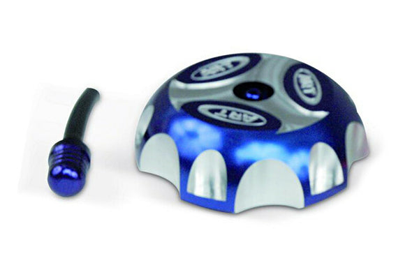 Kunstbrandstoftankkap aluminium blauw ATV AFC-403-T3-BL