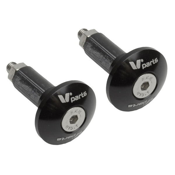 V Onderdelen Bar End Ø12-18mm Zwart ASOT-287-VPARTS-BK