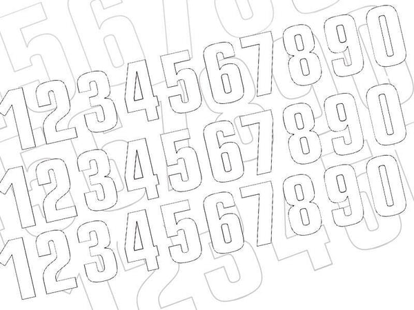 Blackbird Race Number 3 16x7.5 cm White 5048/10/3