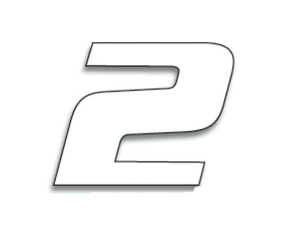 Blackbird race nummer 2 20x25cm wit 5049/10/2