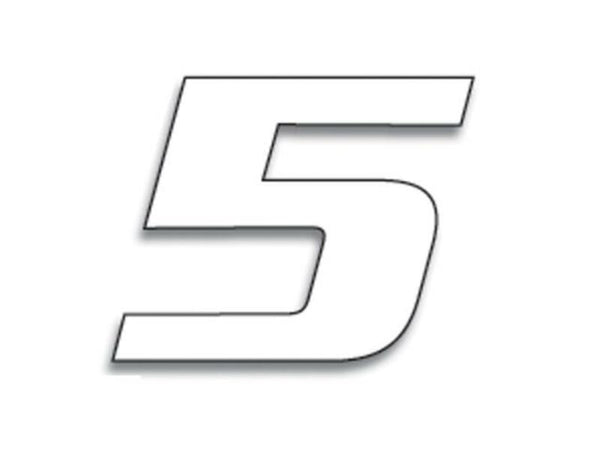 Blackbird race nummer 5 20x25cm wit 5049/10/5