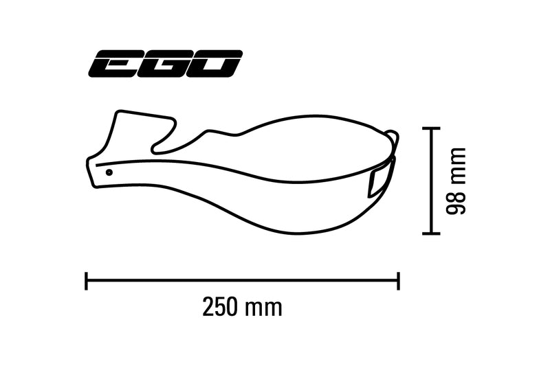 Barkbusters Ego Handguard Twee puntenbevestiging rechte Ø22mm Blue ego-001-00-bu