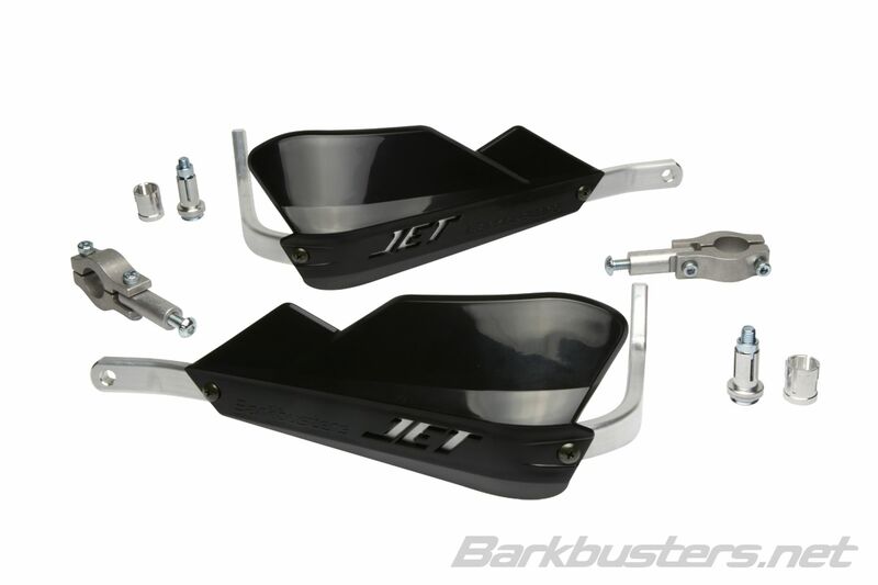 Barkbusters Jet Handguard Twee puntbevestiging rechte Ø22mm zwarte jet-001-00-bk