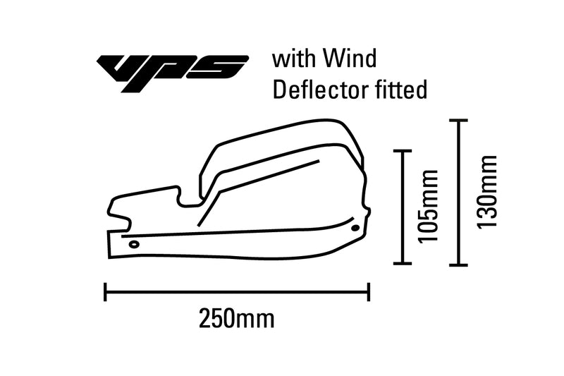 Barkbusters VPS MX Handguard Plastic Set Alleen Zwart/Black Deflector VPS-003-01-BK