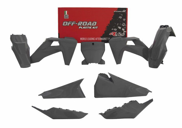 Racetech plastic kit kwantumgrijs husqvarna r-kitsq-gr0-599