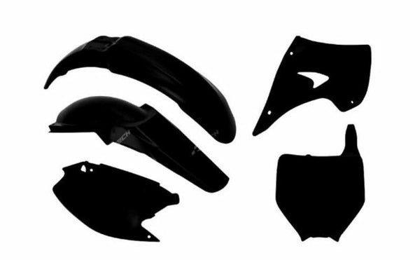 Racetech Plastic Kit-Black to Kawasaki KX125/250 R-KITKX0-NR0-503
