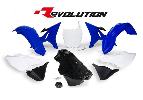Racetech Revolution Plastic Kit + Gastank OEM Kleur Blauw/Wit/Black Yamaha YZ125/250 R-Kityz0-BL0-016