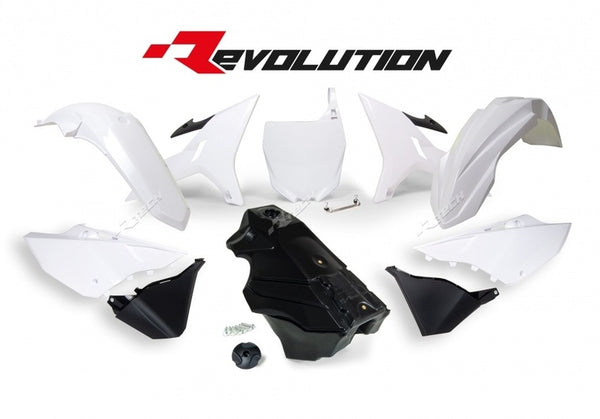 Racetech Revolution Plastic Kit + Gastank Zwart/Wit Yamaha YZ125/250 R-Kityz0-BN0-016
