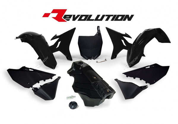 Racetech Revolution Plastic Kit + Gass Tank Black Yamaha YZ125/250 R-Kitez0-NR0-016