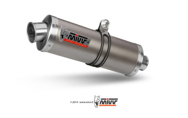 MIVV Oval Classic Slip-On Titanium H.024.LN för Honda XRV750 Africa Twin, högpresterande avgassystem i titan för motorcykeltillbehör.