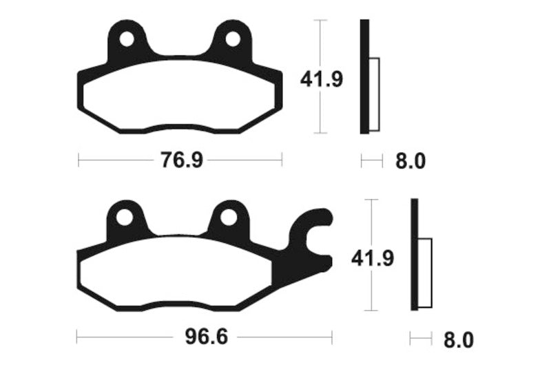 Tecnium gesinterde metalen remblokken - MTR138 1090553