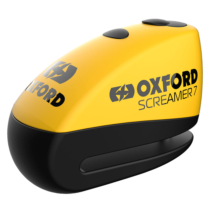 Oxford Screamer 7 Disc Lock - Ø7mm geel/zwart LK290