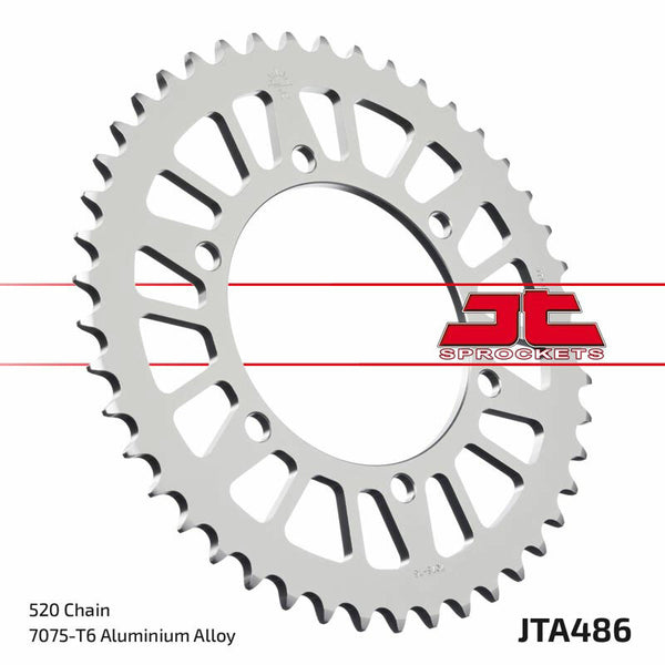 JT Sprock's Aluminum Ultra -Light Rear Sprock 486 - 520 JTA486.43BLK
