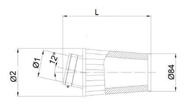 BMC luchtfilter taps toelopend Ø65mm-FBSA65-128 FBSA65-128