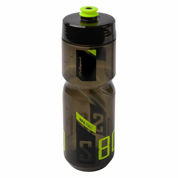 Police Port Water Bottle S800 Clear Black/Lime Green Screw-on CAP 700ml 8645400003