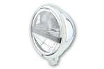 Highsider 5 3/4 "LED-koplamp Bates Style Type5, Chrome, Black Cover, Lower Fixed. 223-214