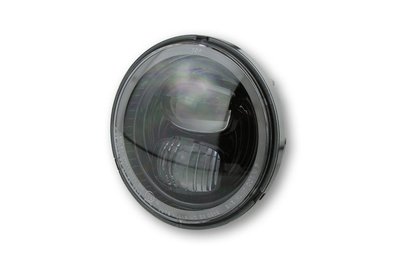 Highsider LED HOOFD HOOFD LICHT Insert Type7 met parkeerlichtring, rond, zwart, 5 3/4 ”226-021