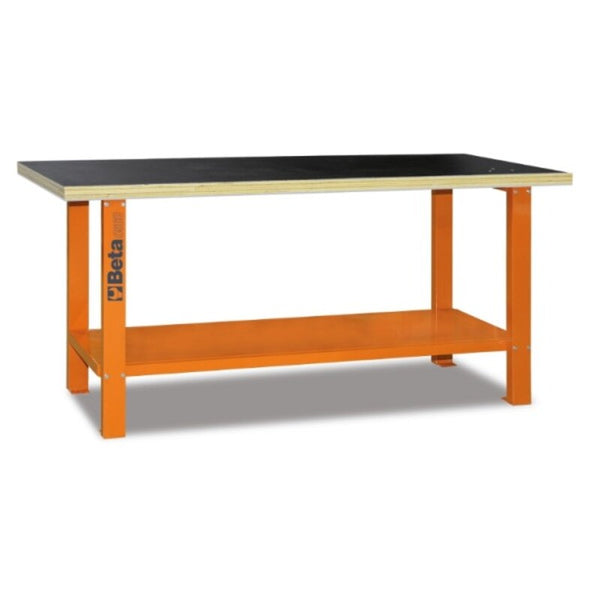 Beta C56B Workbench met houten top - oranje c56b -o