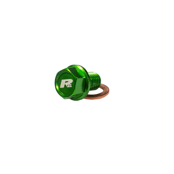 RFX Pro Magnetische afvoerbout (groen) [M10 x 22 mm x 1.5] - Kawasaki KXF450/450R FXDB20200999GN