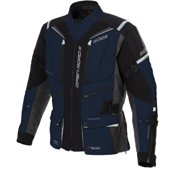 Büse Textile MC Jacket Open Road III Zwart /Blauw