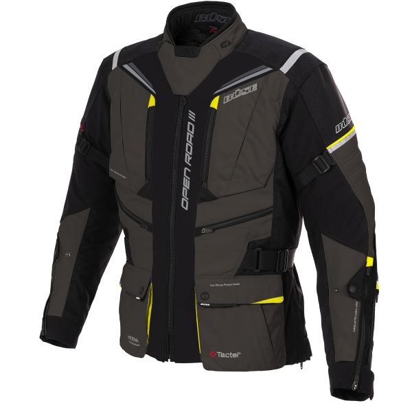 Büse Dam Textile MC Jacket Open Road III Zwart /Gray