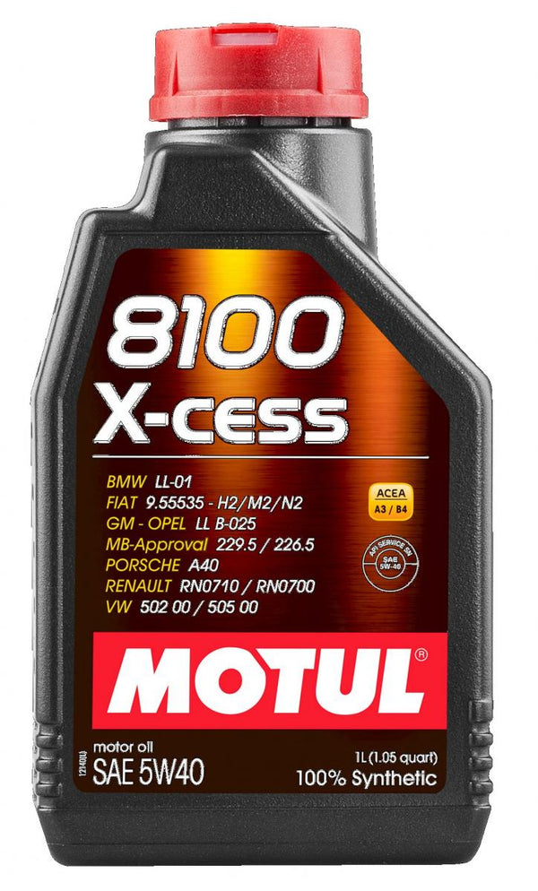 Motul 8100 X-Cess 5W40 1L (12pcs/cardboard)
