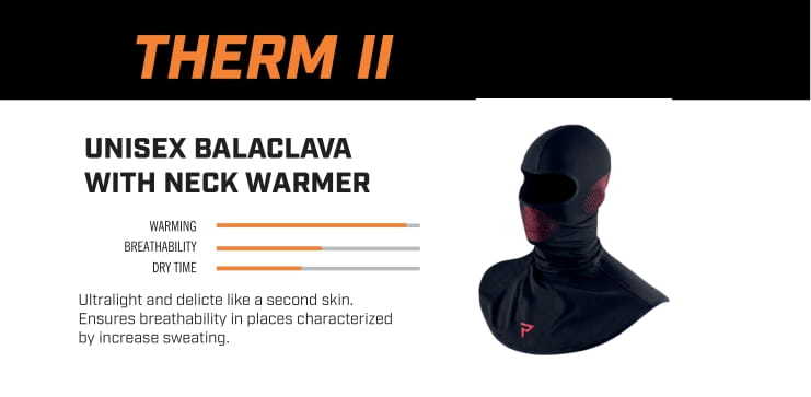 Rebelhorn Balaclava Therm II zwart /rood