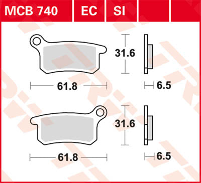 TRW Brake Pad TRW MCB740SI MCB740SI