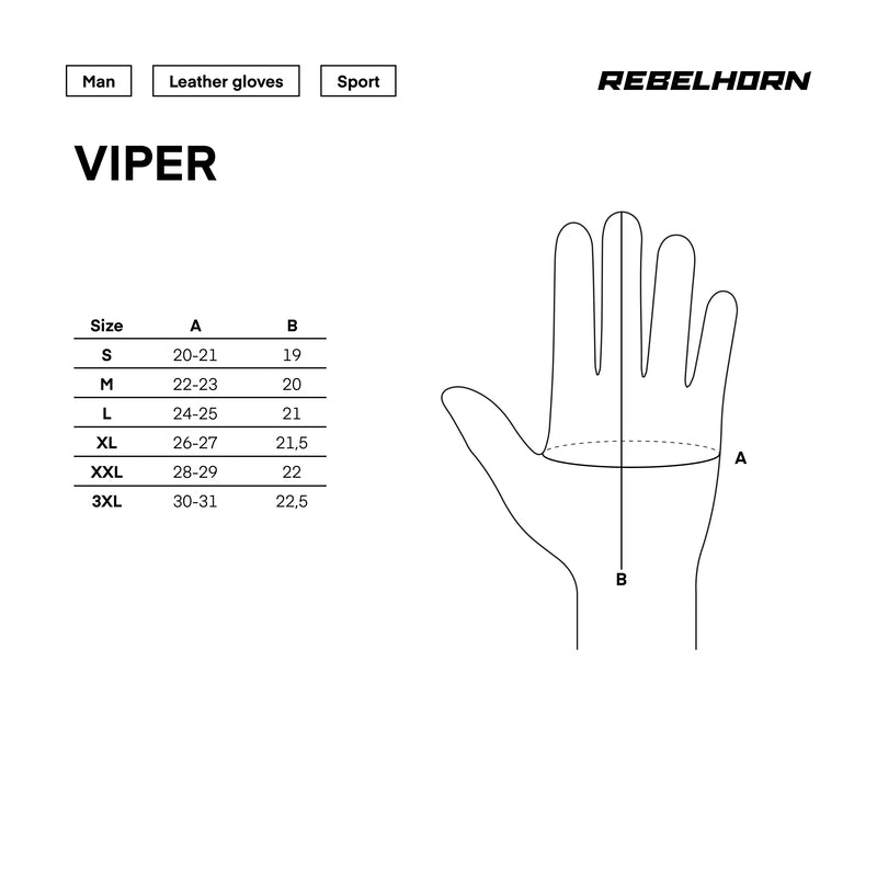 Rebelhorn MC Gloves Viper Black