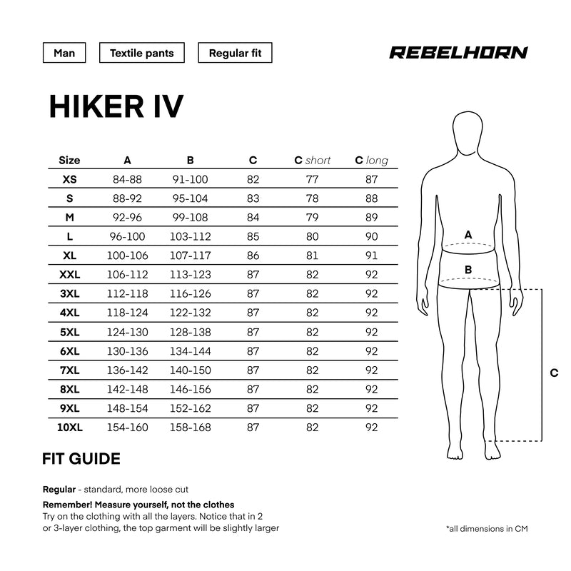 Rebelhorn textiel mc-pants hiker iv zwart