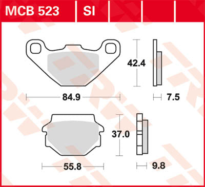TRW BRAKE PAD TRW MCB523 MCB523